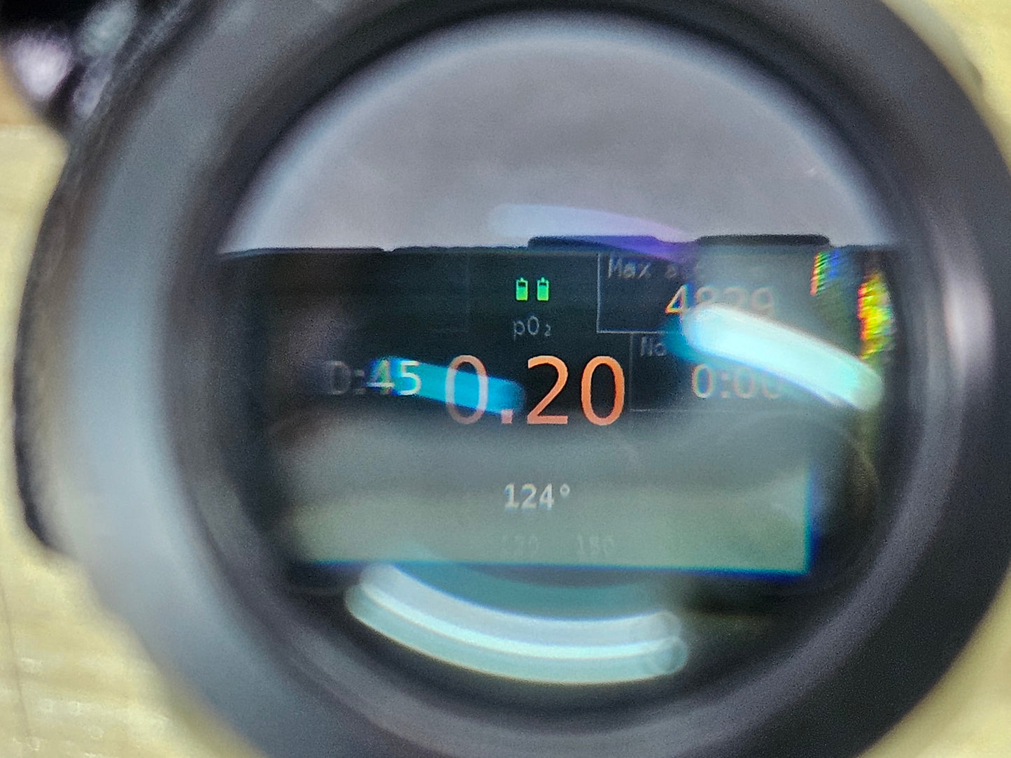 Pantalla de visualización frontal Divesoft ODA para CCR Liberty