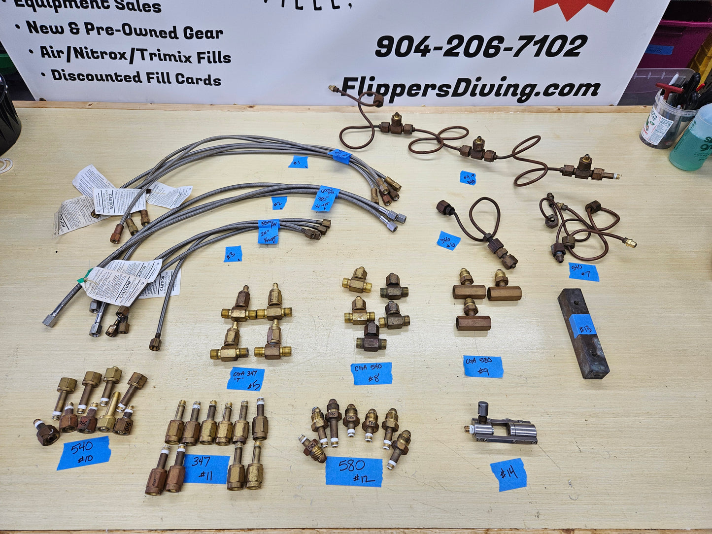 HP Fill Station Fittings and Hoses