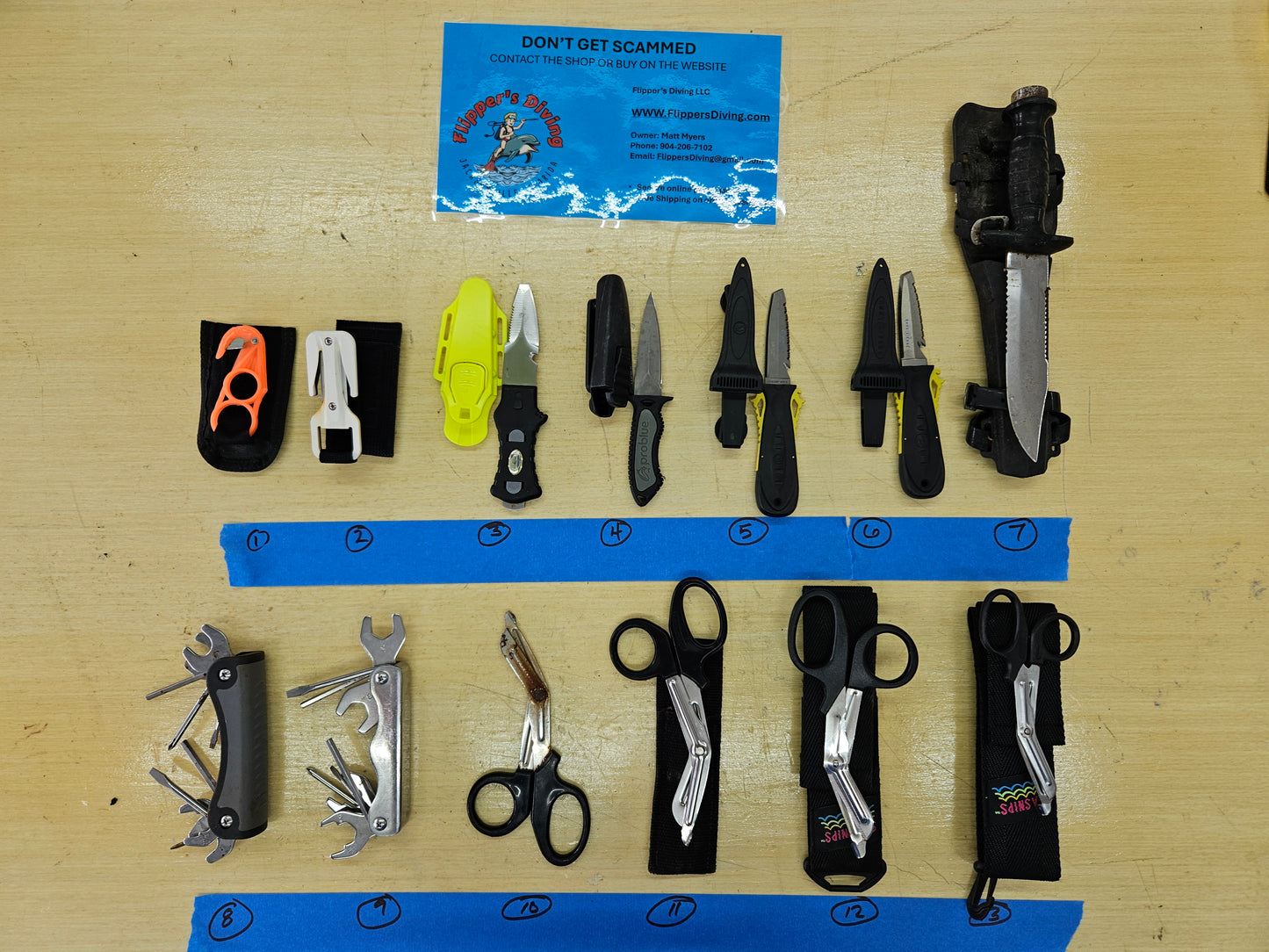 Diver's Knives and Tools
