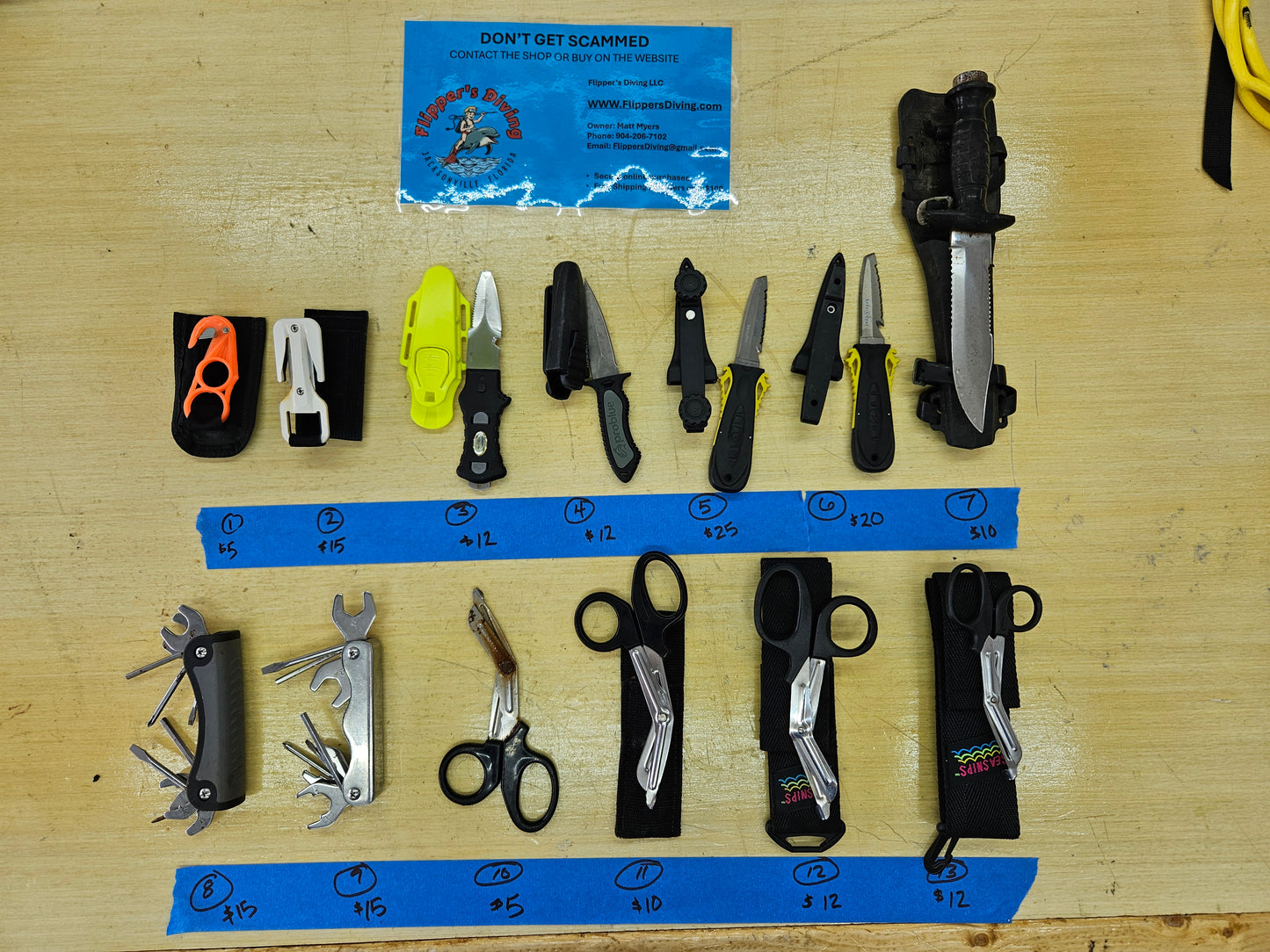 Diver's Knives and Tools