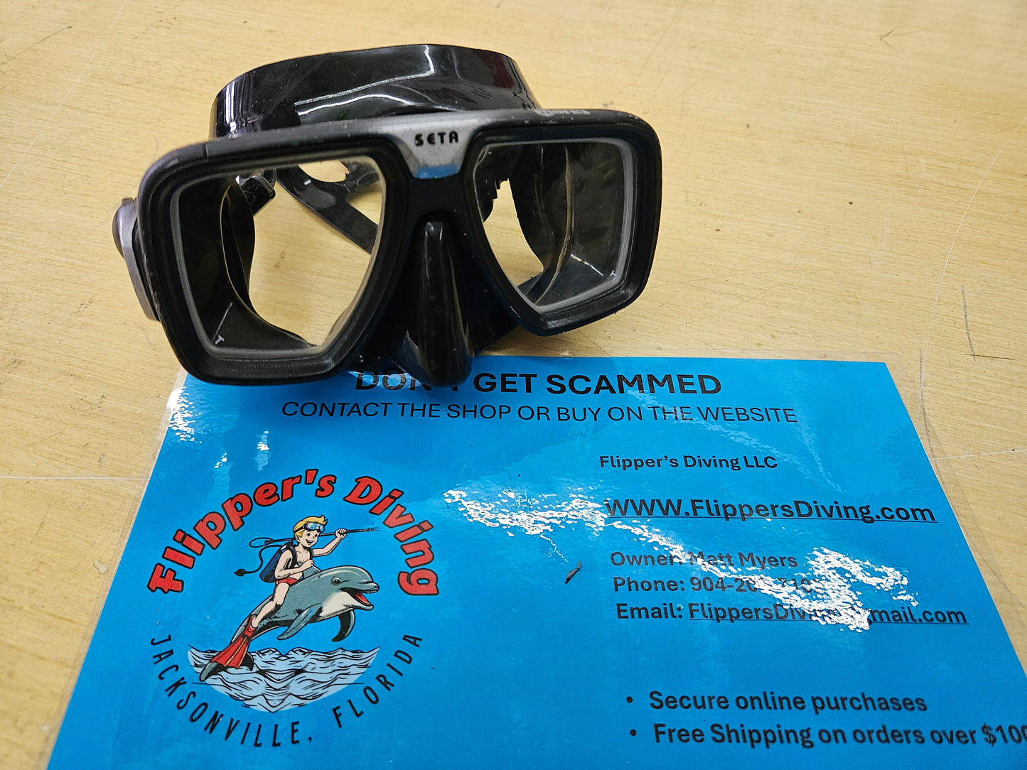 Mares "Tech Black Seta" Mask w/RX