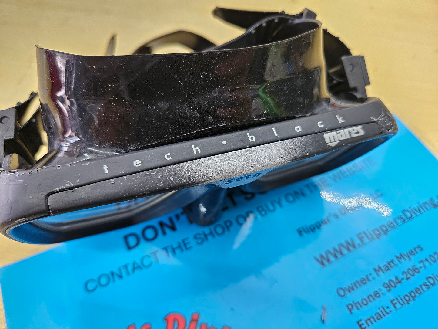 Mares "Tech Black Seta" Mask w/RX