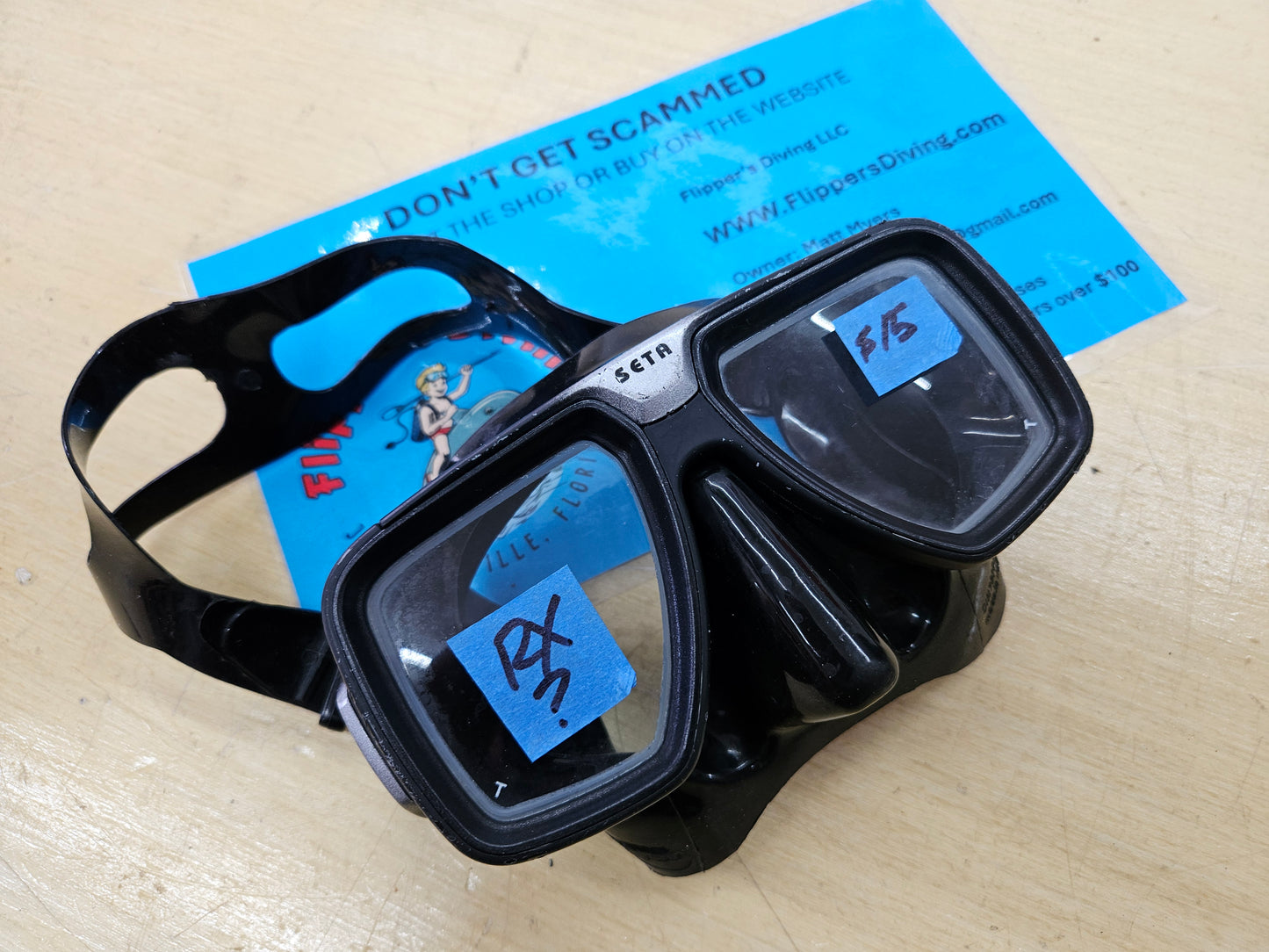 Mares "Tech Black Seta" Mask w/RX