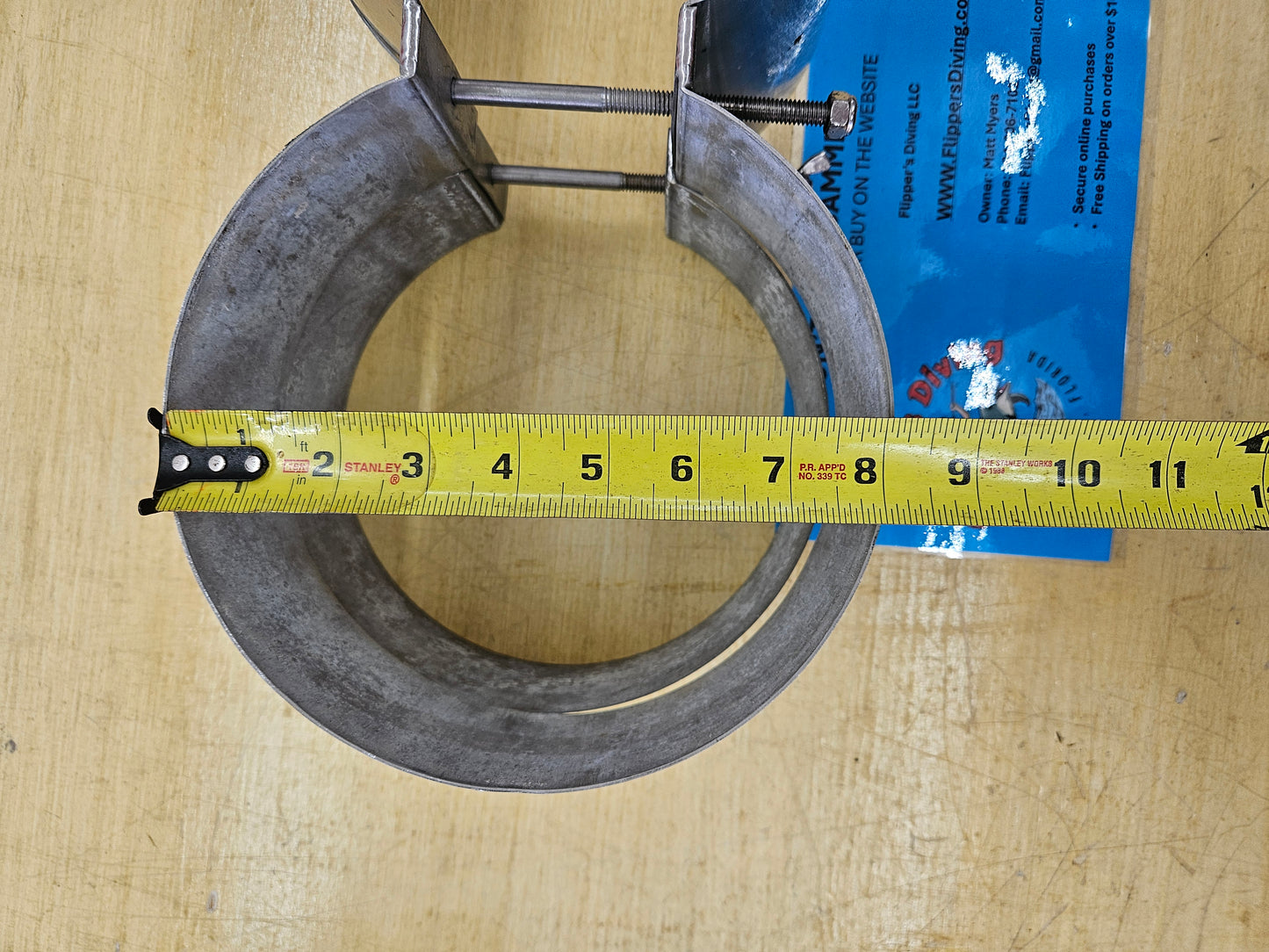 8" Stainless Steel Tank Bands (3" Wide!)