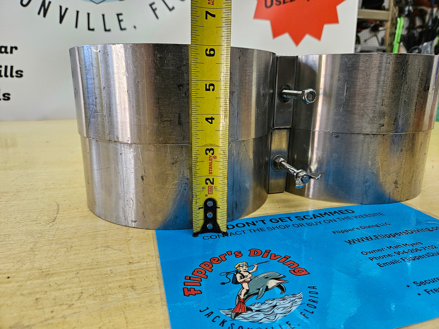 8" Stainless Steel Tank Bands (3" Wide!)