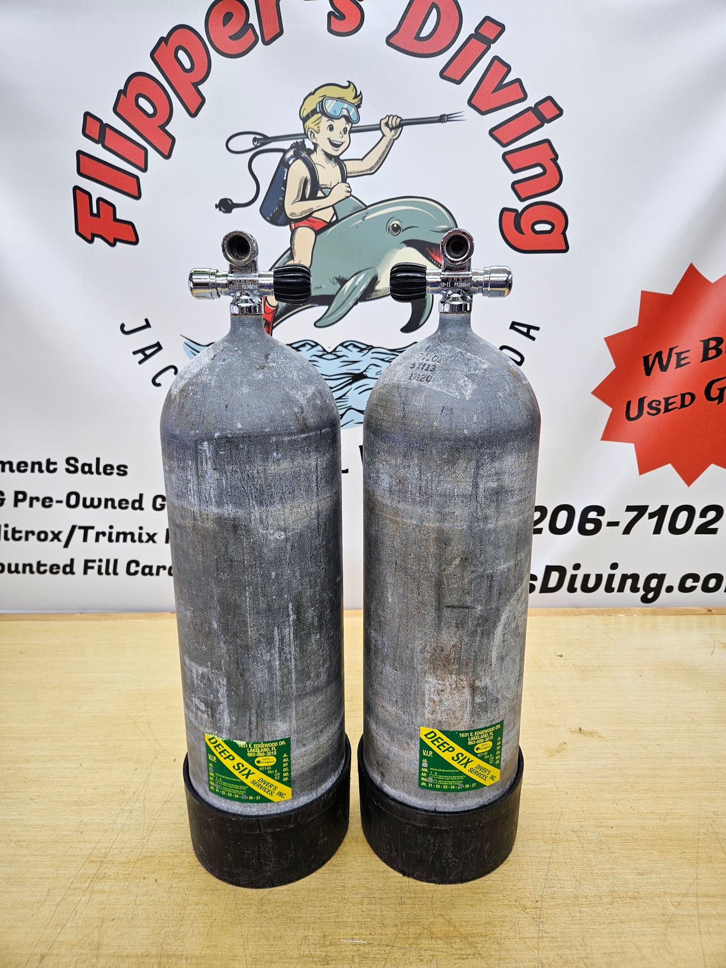 PST - HP100's Steel Scuba Cylinders (PAIR)