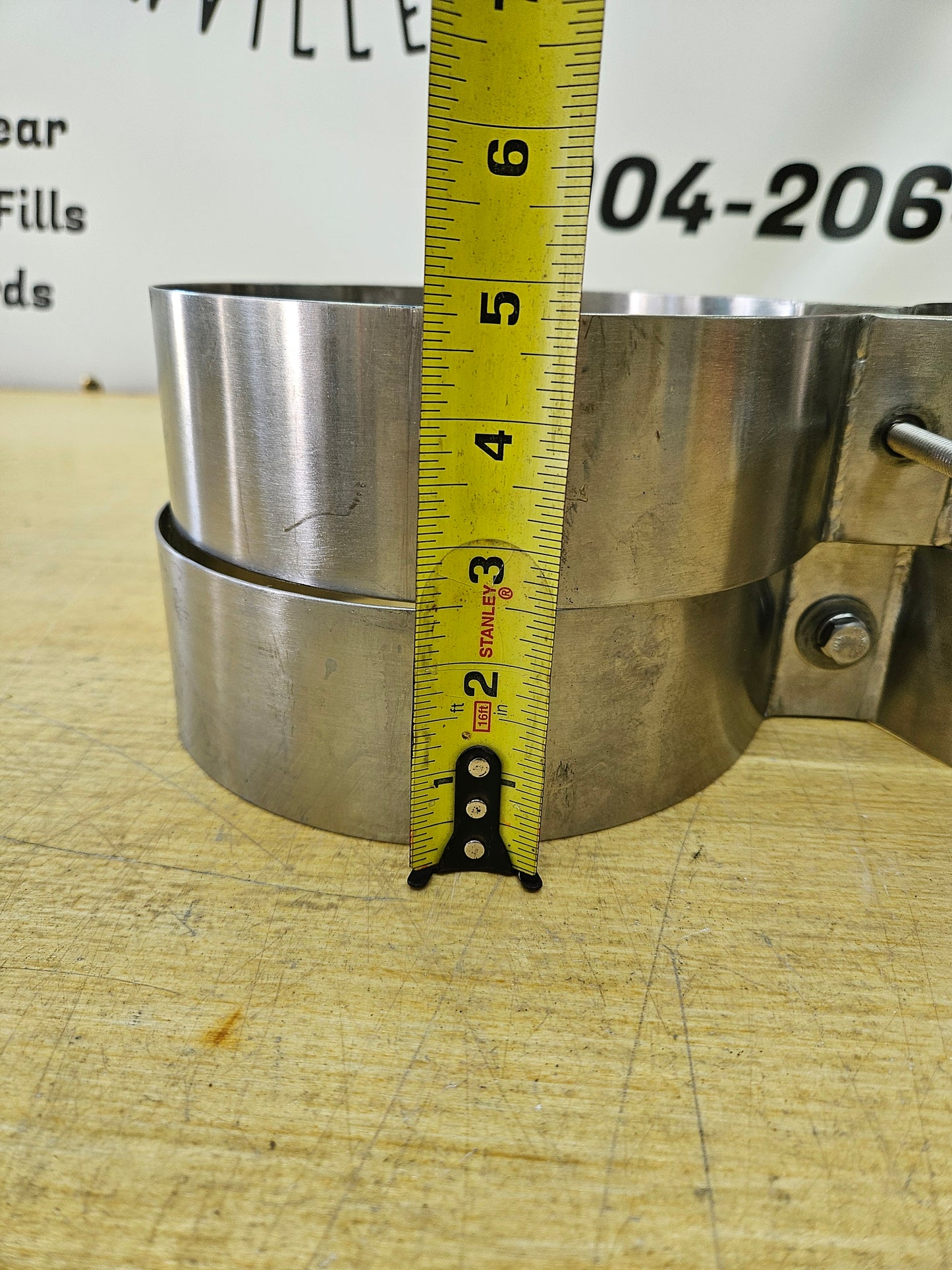7.25" Stainless Steel Tank Bands #B001