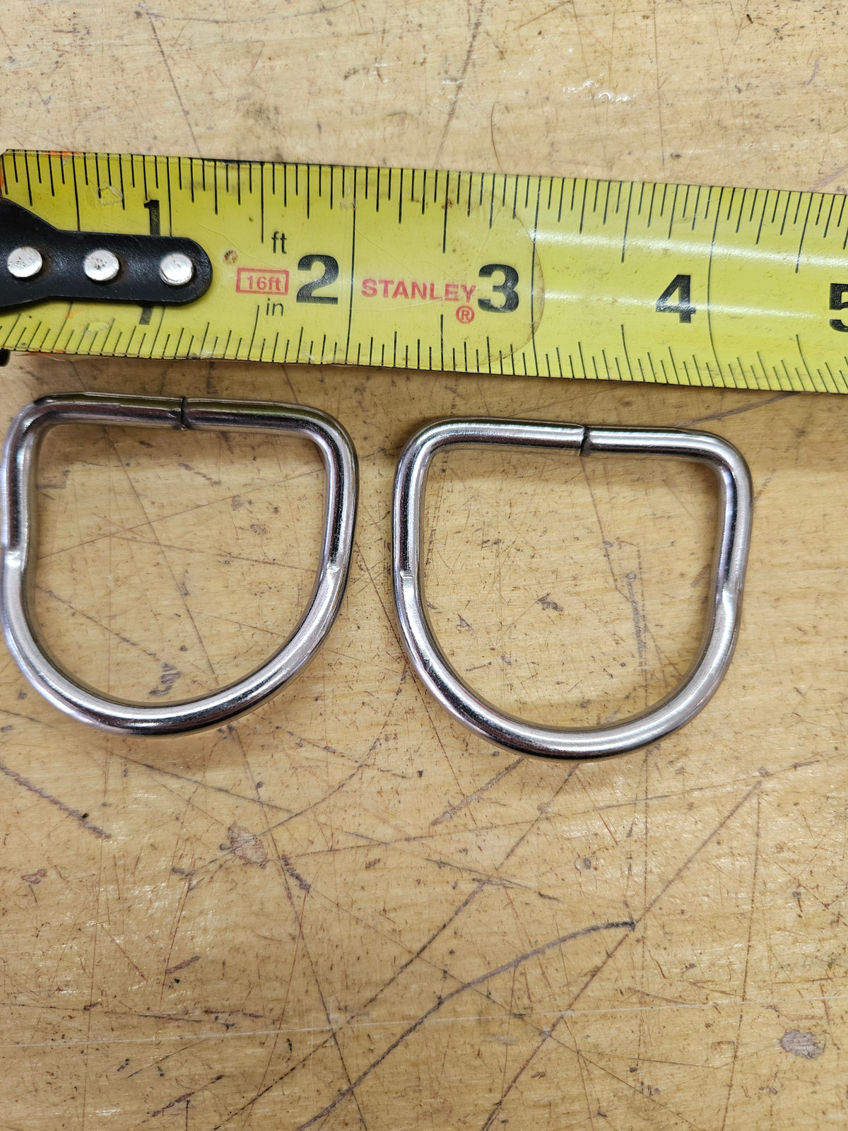 Stainless Steel Bent D-ring 2.25"