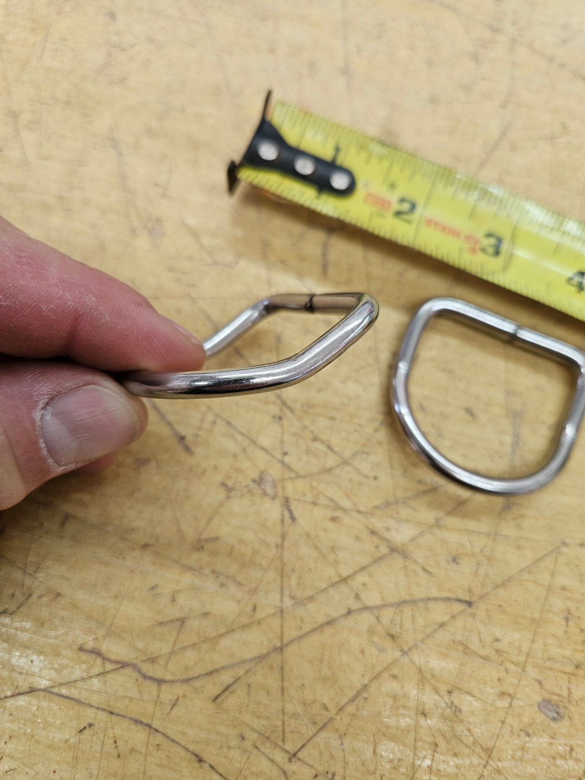 Stainless Steel Bent D-ring 2.25"