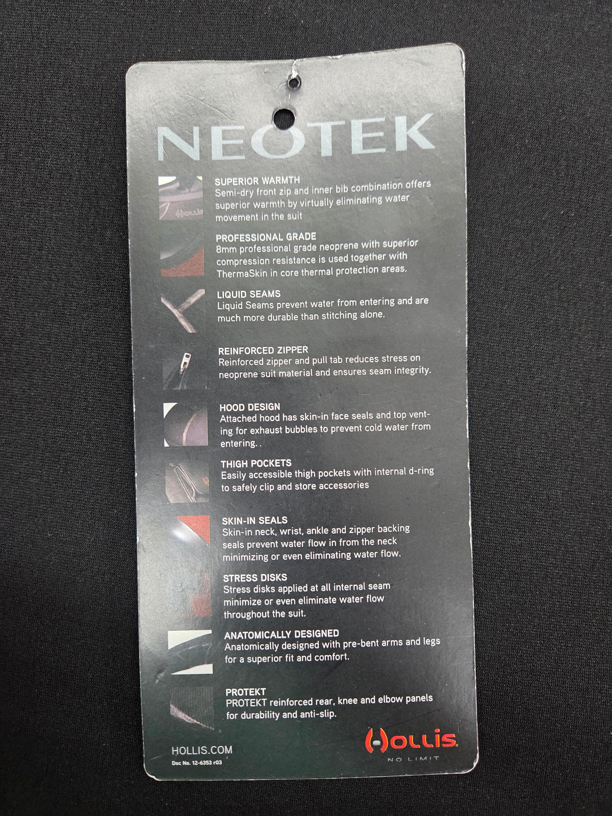 Hollis Neotek Semidry Wetsuit (XL Short)