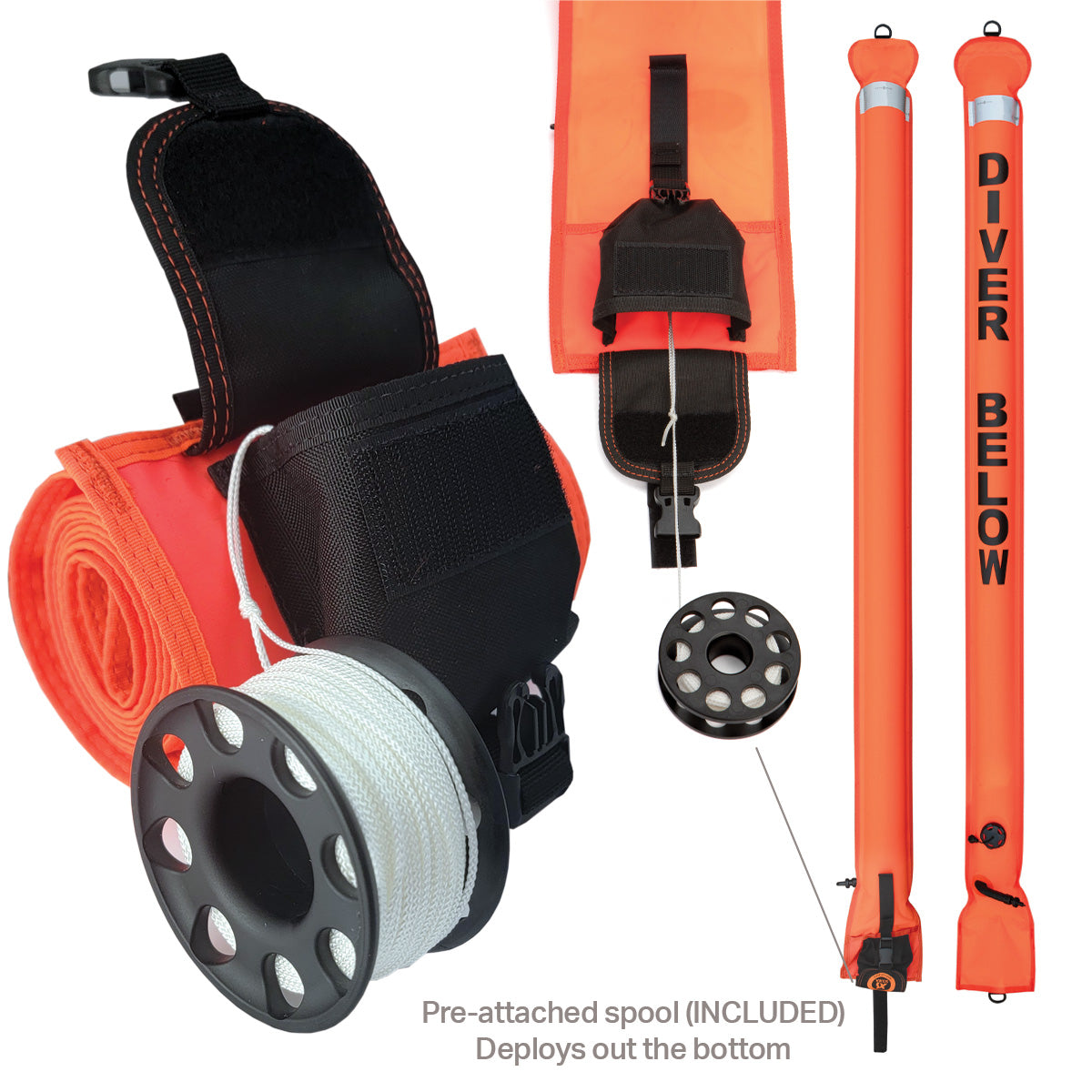 Boya de señalización de lanzamiento rápido SMB - XS Scuba