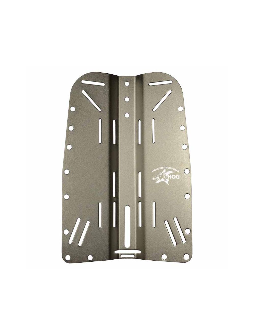 Placa trasera de acero inoxidable HOG