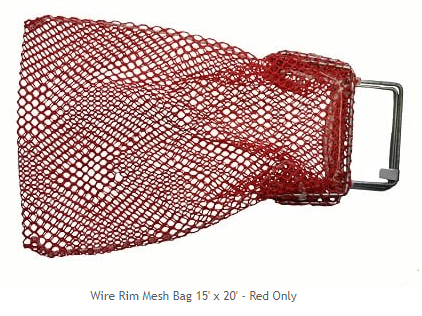 Bolsa de malla de alambre de 15" x 20" con cierre rápido - ROJA