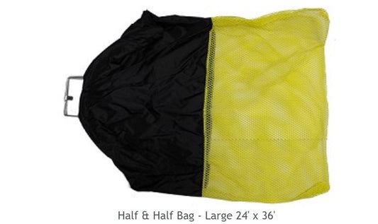 Aro de alambre de 24" x 36" - 1/2 malla, 1/2 bolsa de caza de nailon