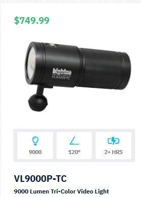 Big Blue Video Lights - VL7200 & VL9000 (USED)
