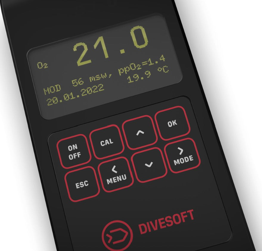 Analizador de oxígeno Divesoft Solo 02