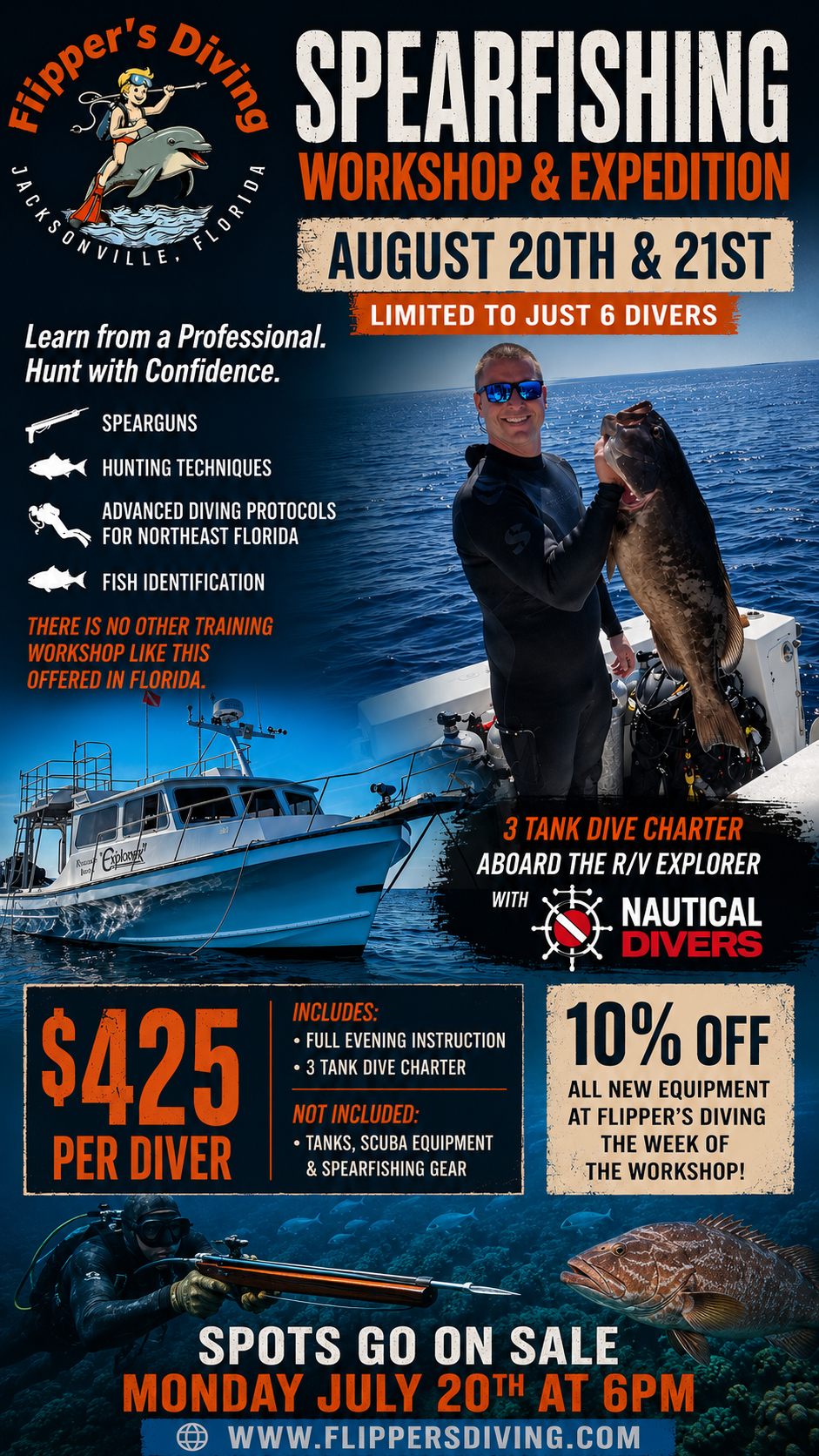 August 20th & 21st Spearfishing Expedition & Workshop