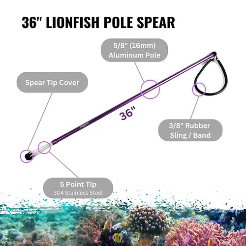 Aquatic Hunt Lionfish Pole Spear 36"