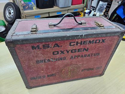 MSA Chemox Oxygen Antique Collectible box