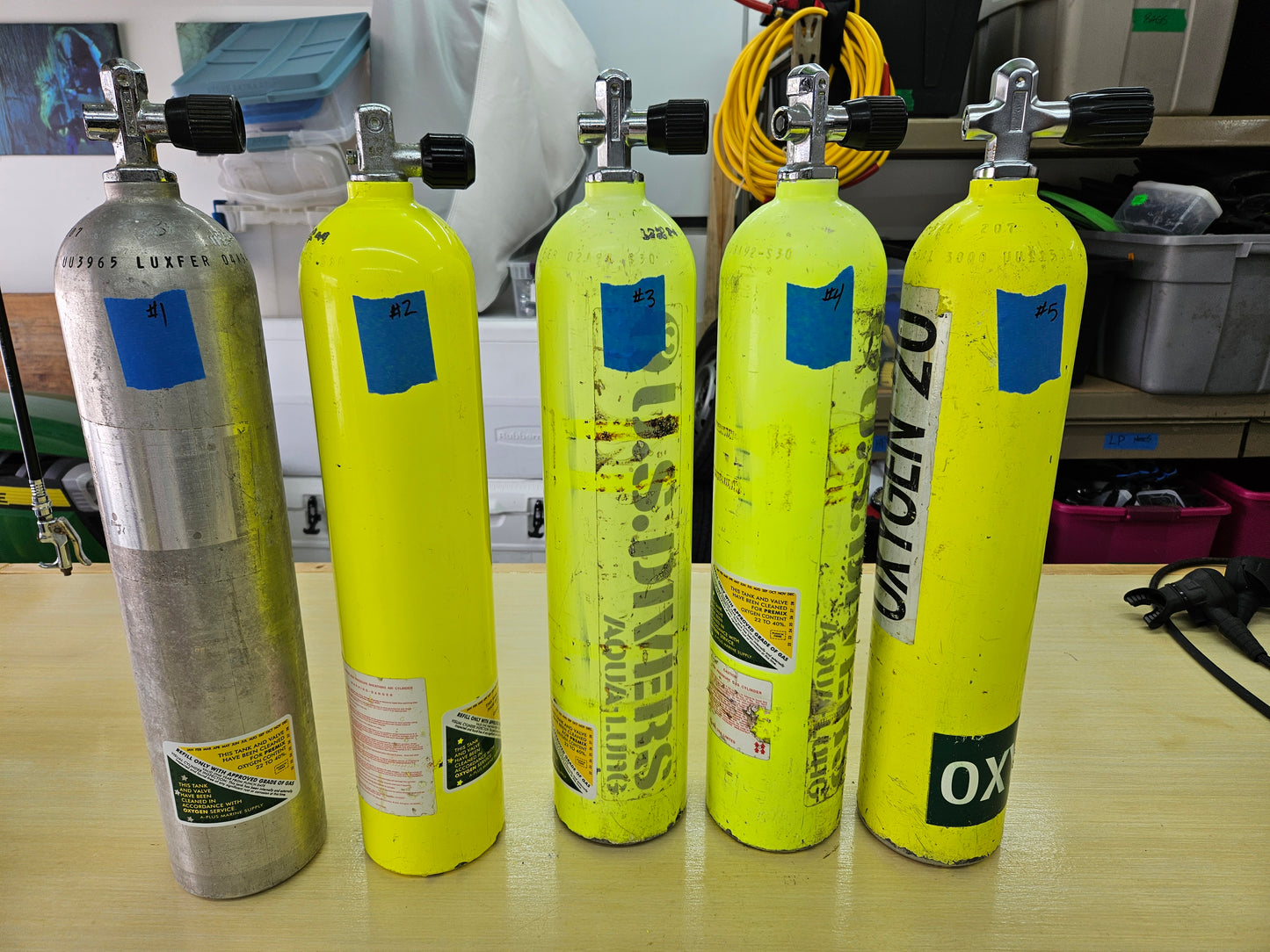 Aluminum 30cf Scuba Cylinders