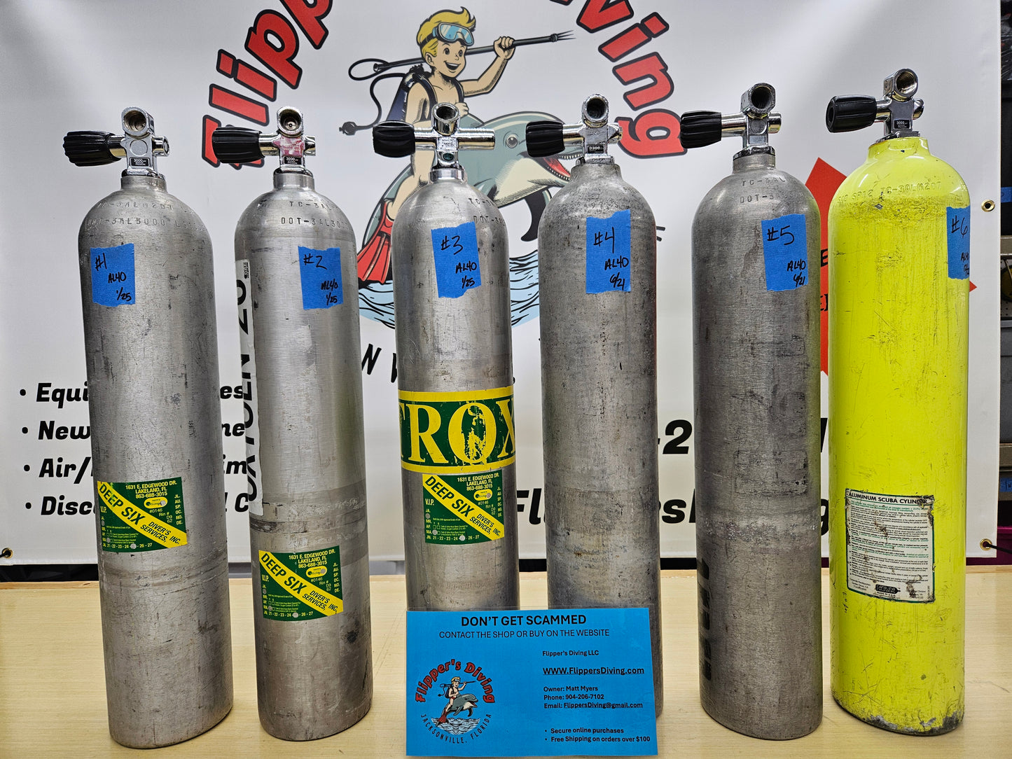 Aluminum 40 (AL40) Scuba Cylinders