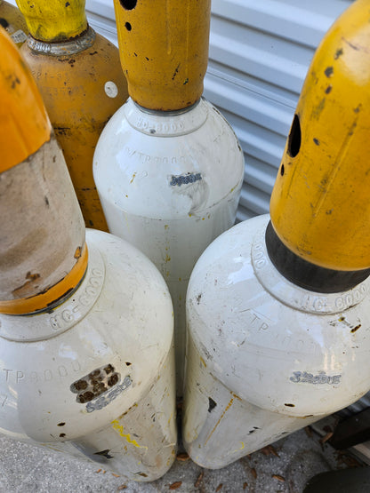 Gas Storage Bank Bottles - 6000 and 4500 PSI (IN STOCK - MUST CONTACT SHOP)