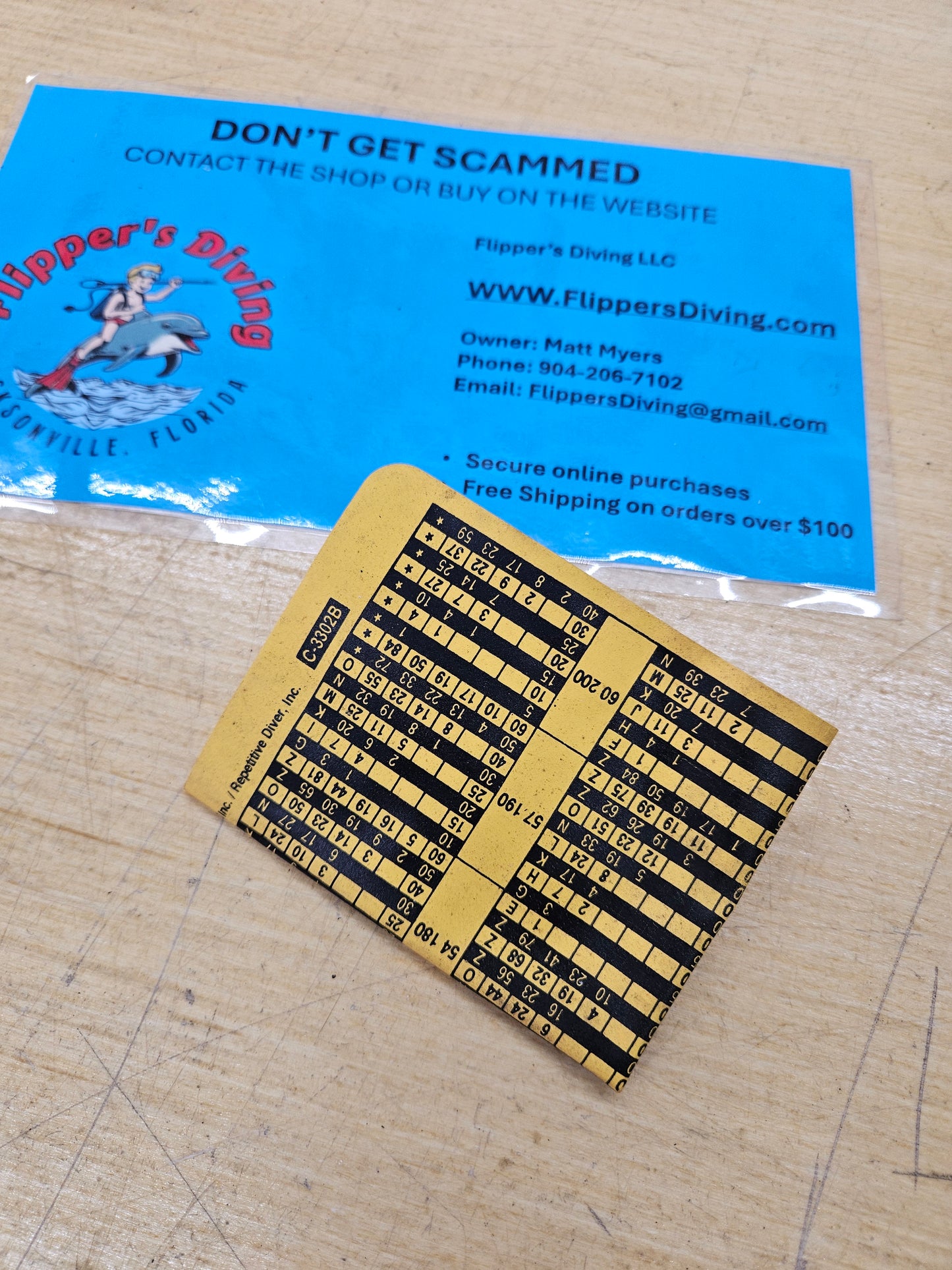 US Navy Decompression Tables *Waterproof*