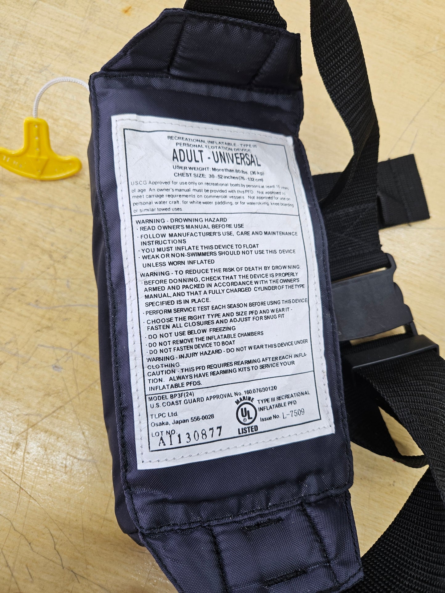 Type 3 USCG Approved PFD