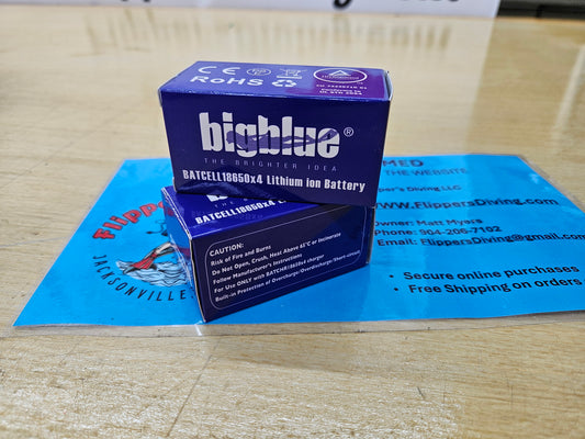 Big Blue Dive Lights 18650x4 battery packs