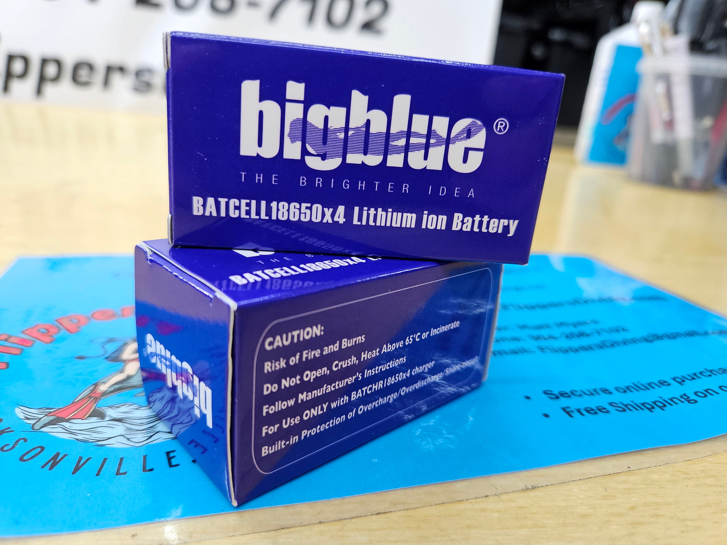 Big Blue Dive Lights 18650x4 battery packs