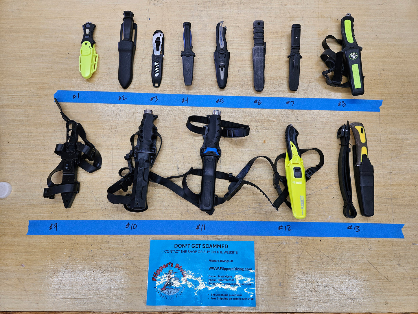 Divers Knives and Tools