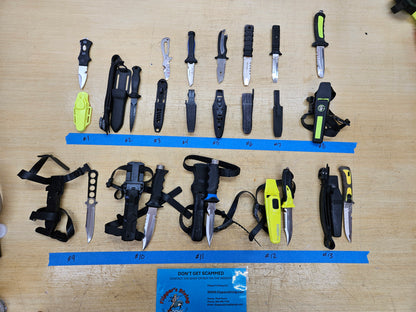 Divers Knives and Tools