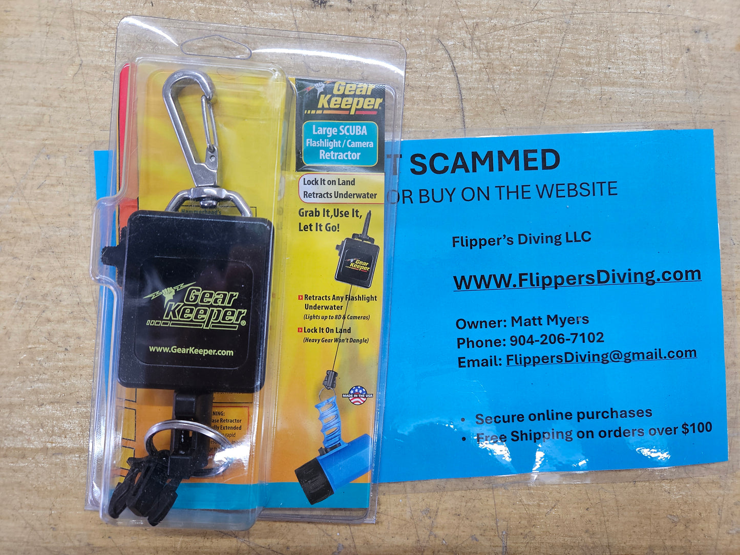 "Gear Keeper" Equipment Retractor