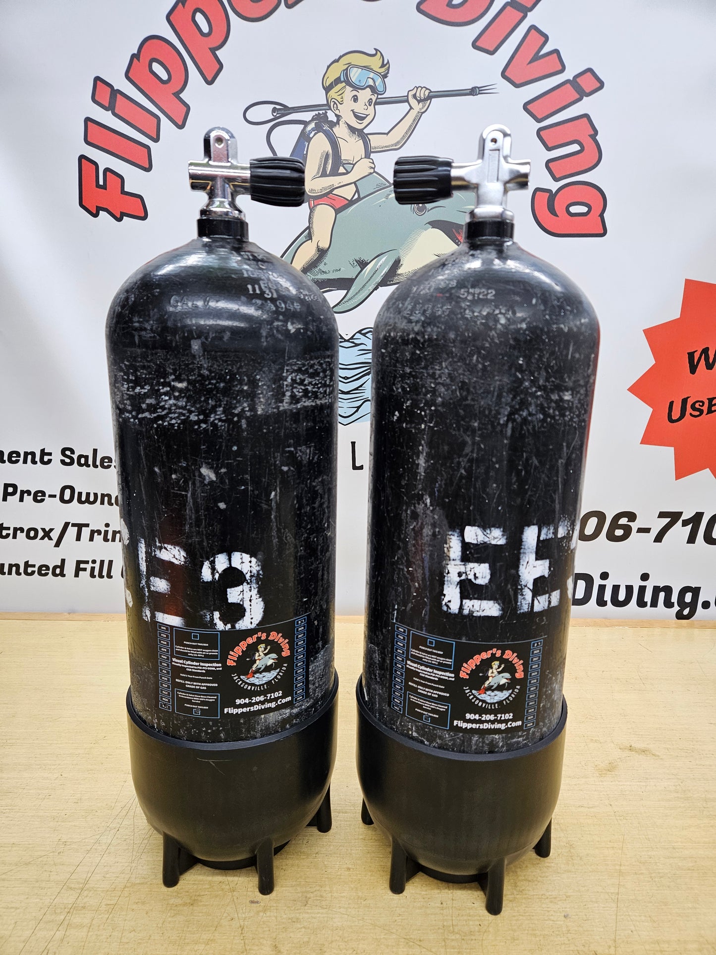 LP95 Steel Cylinders (pair)