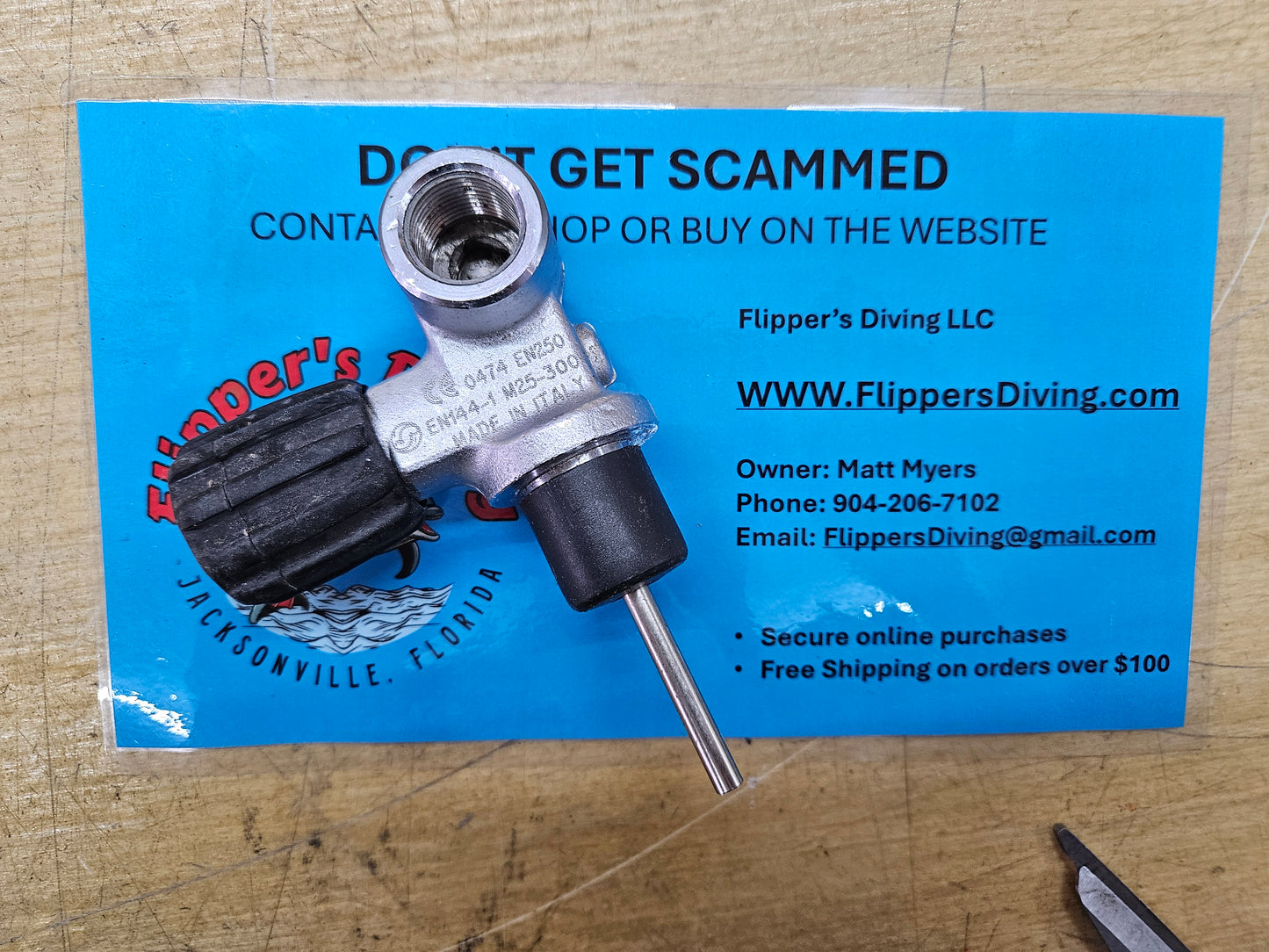 M25 Thread Cylinder Valve (DANGER - READ DESC.)