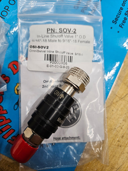Omni Swivel inline LP gas shut off