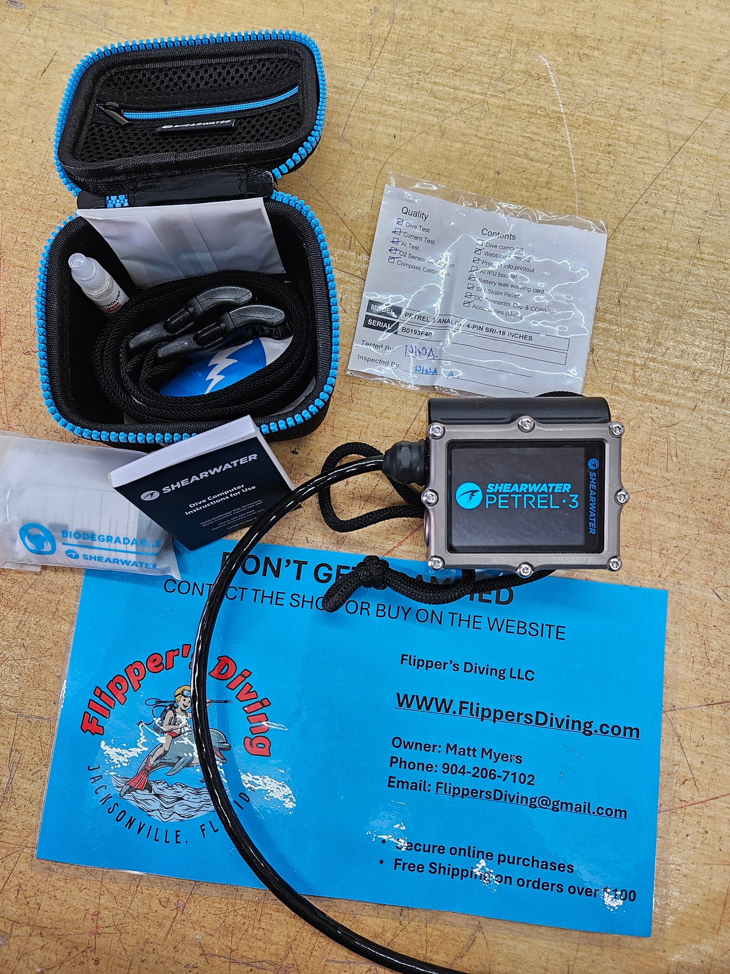 Shearwater Petrel 3 - AK 4 pin (18" cable) *USED*