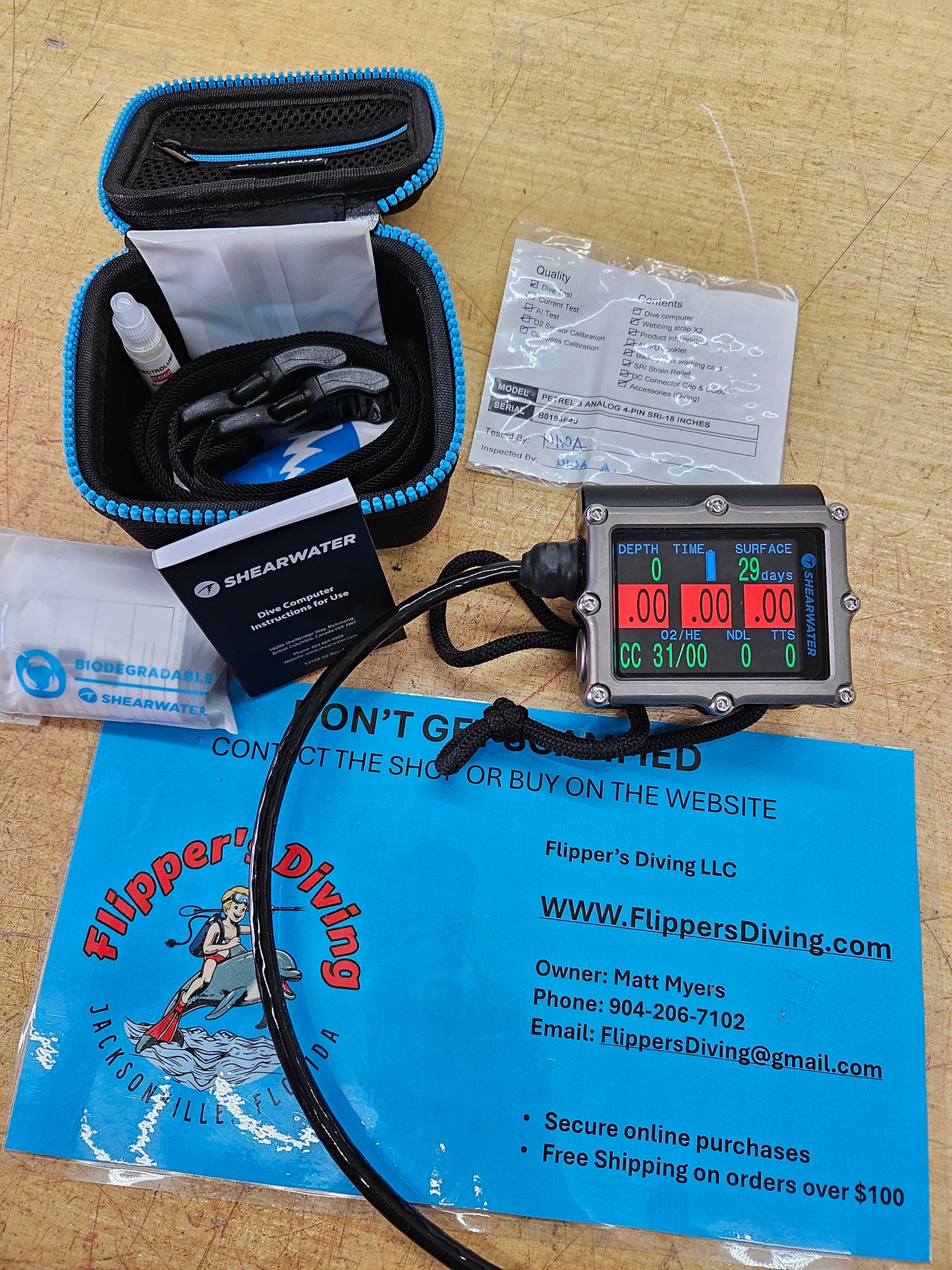 Shearwater Petrel 3 - AK 4 pin (18" cable) *USED*