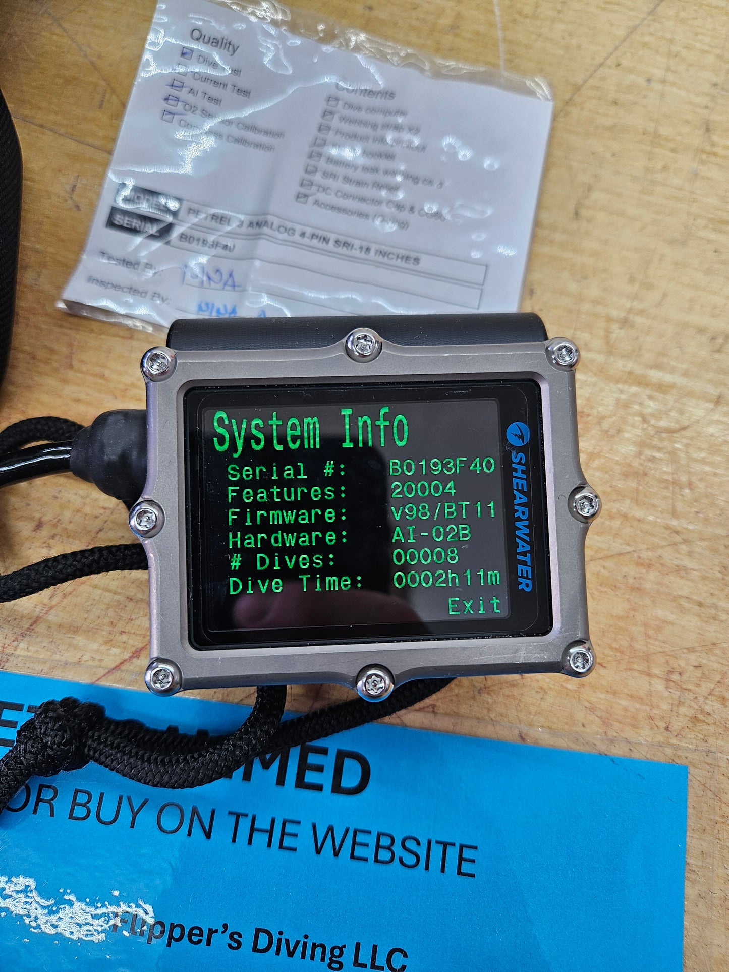 Shearwater Petrel 3 - AK 4 pin (18" cable) *USED*