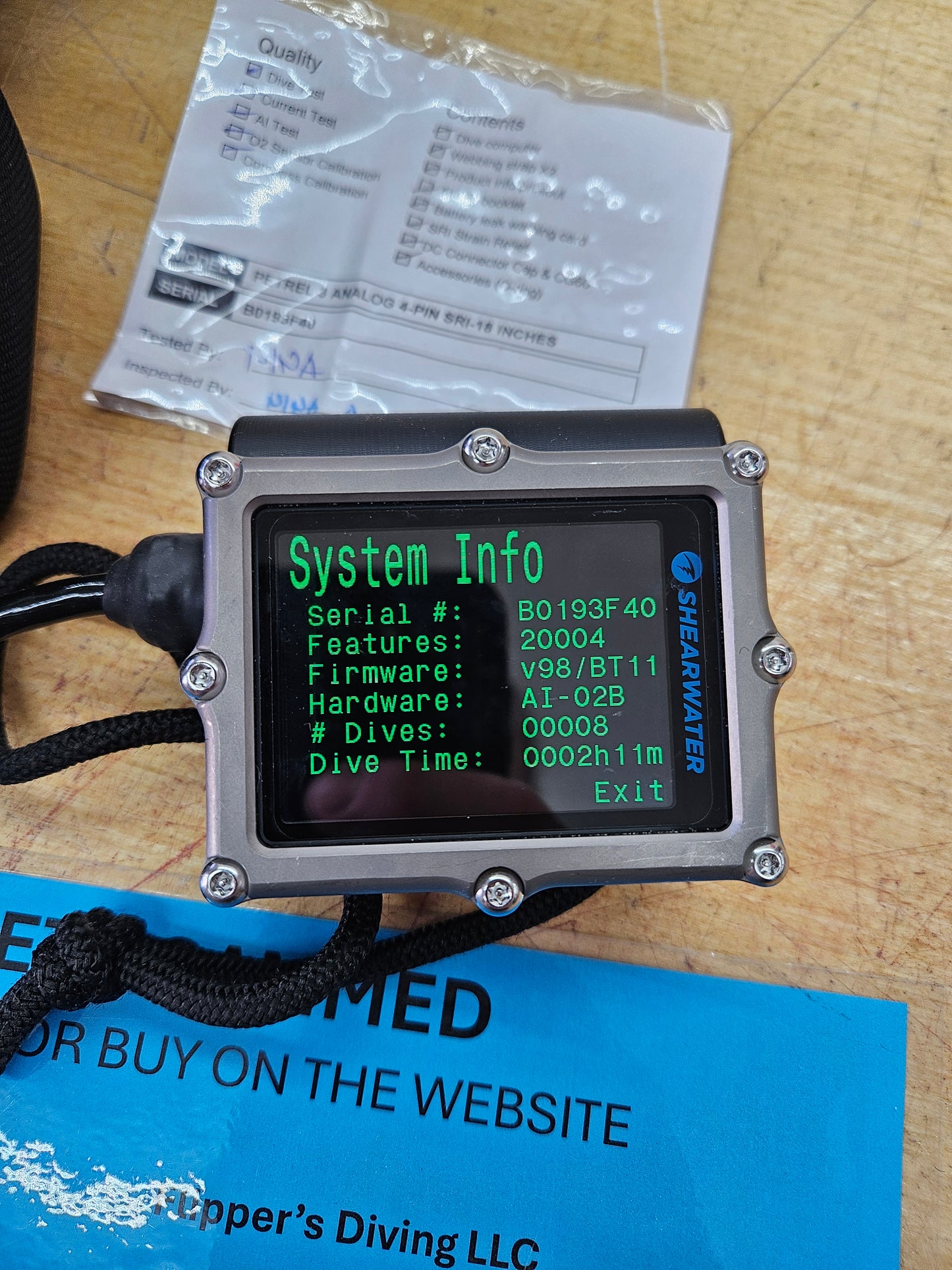 Shearwater Petrel 3 - AK 4 pin (18" cable) *USED*