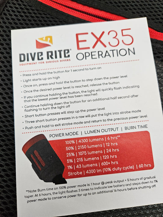 Dive Rite EX35 Canister Light - Sidemount