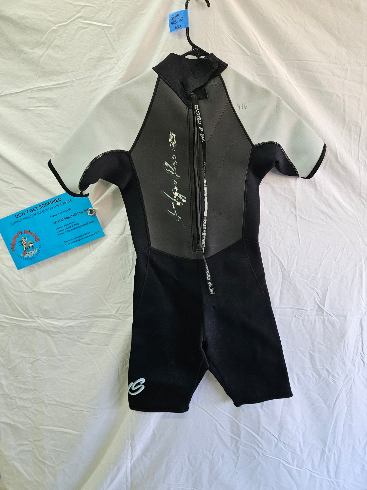 Hyperflex 2.5mm Shorty Wetsuit (Youth Size 16)