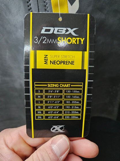OBX 3/2mm Shorty Wetsuit (SIZE 2XL) *NOS*