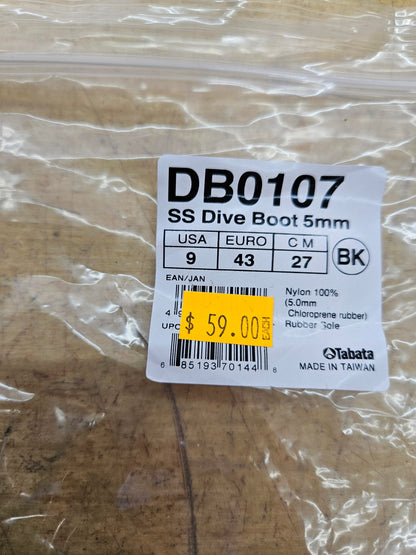 Tusa 5mm Dive Boots (SIZE 9) #B2