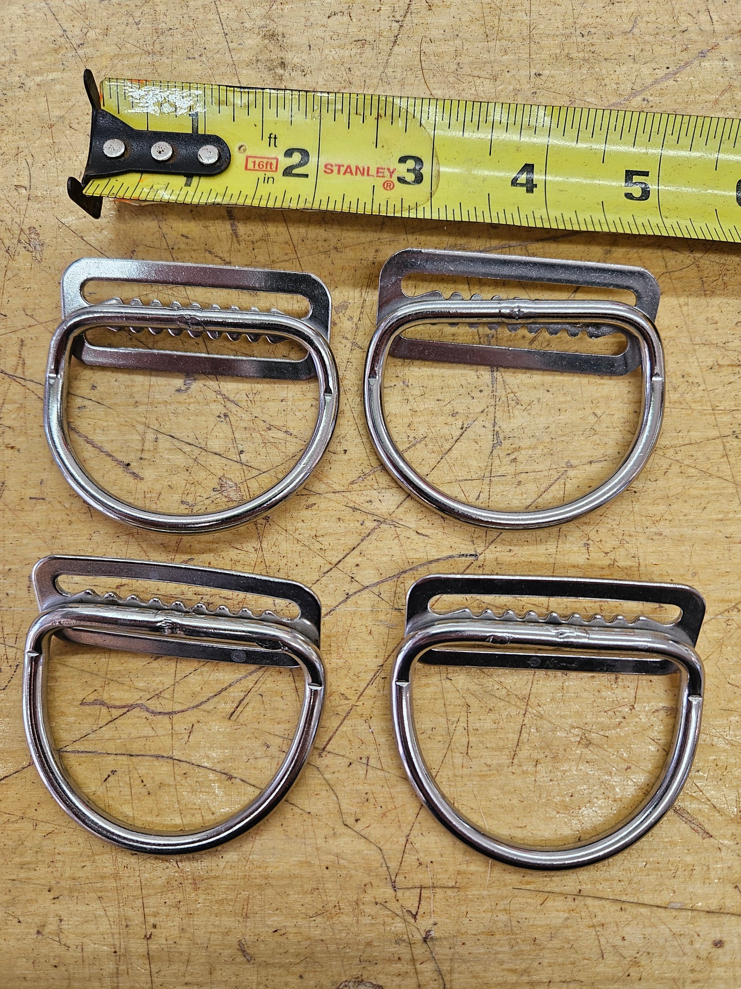 Welded Stainless Steel D-Ring and Slide 2.5"