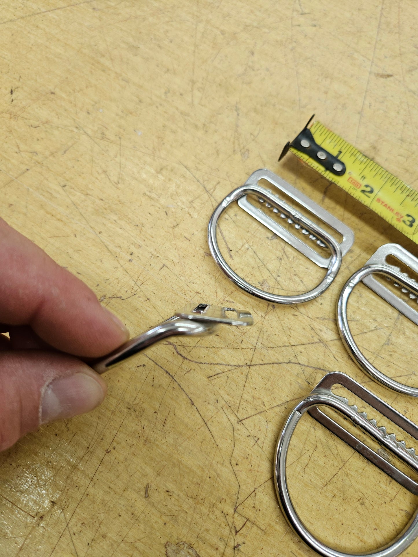 Welded Stainless Steel D-Ring and Slide 2.5"