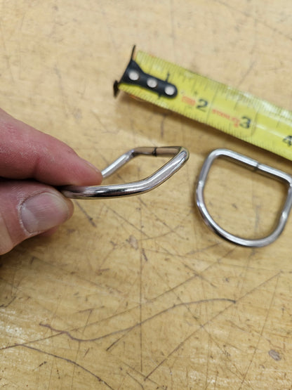 Stainless Steel Bent D-ring 2.25"