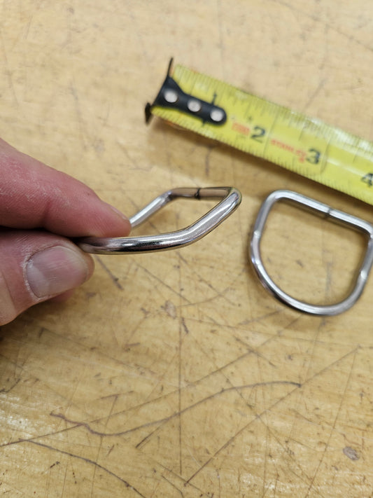 Stainless Steel Bent D-ring 2.25"