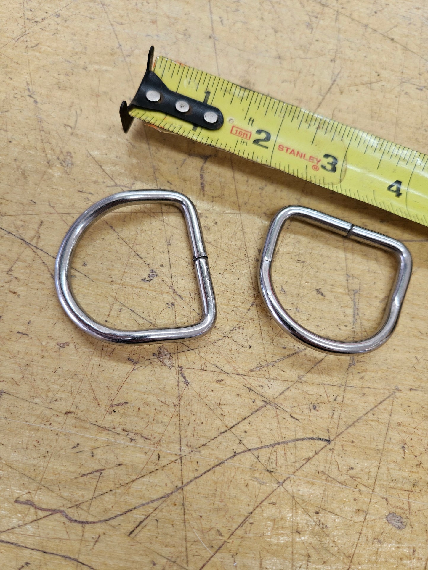 Stainless Steel Bent D-ring 2.25"