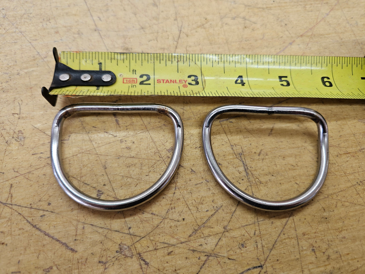 Stainless Steel Bent D-ring 2.5"